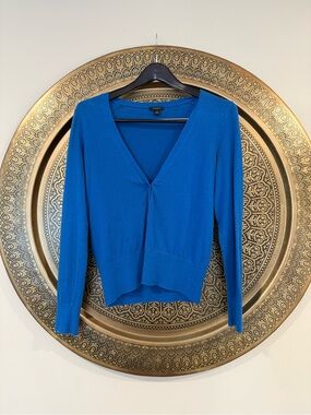 Ann Taylor Royal Blue V-Neck Long Sleeve cardigan